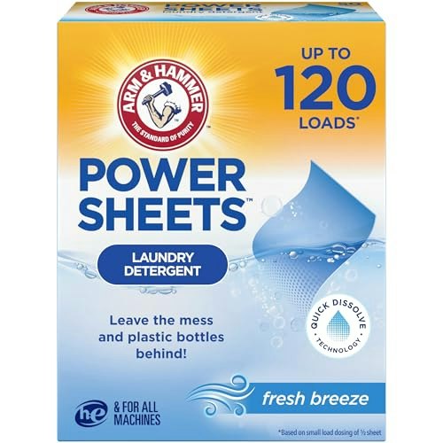 Arm & Hammer Power Sheets Laundry Detergent 60-Count: $12.49 Arm & Hammer Power Sheets Laundry Detergent 60-Count: $12.49