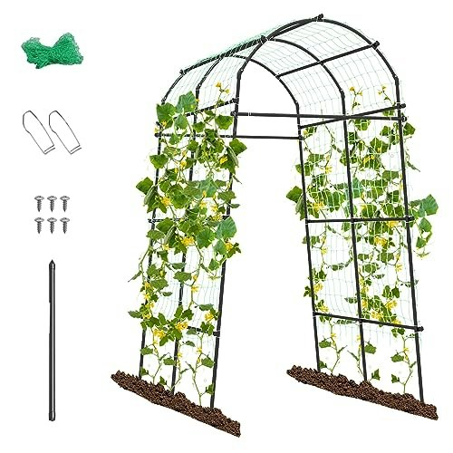 Happygrill 7.5-Foot Metal Garden Trellis: $65.43 Happygrill 7.5-Foot Metal Garden Trellis: $65.43