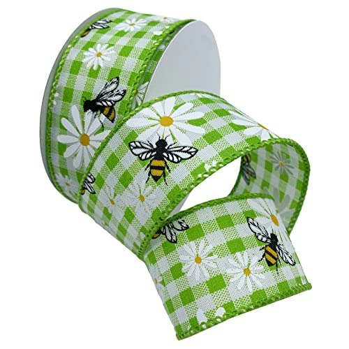 Morex Ribbon Wired Taffeta Bees and Blossoms Ribbon 1.5-inch x 10-Yard Roll: $14.23 Morex Ribbon Wired Taffeta Bees and Blossoms Ribbon 1.5-inch x 10-Yard Roll: $14.23