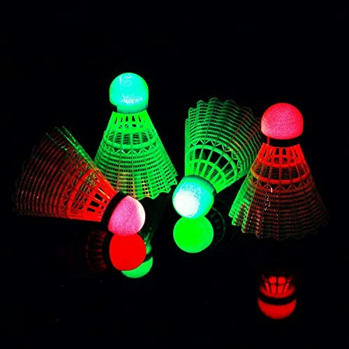 Glow in the Dark Badminton Shuttlecocks 4-Pack: $7.99 Glow in the Dark Badminton Shuttlecocks 4-Pack: $7.99