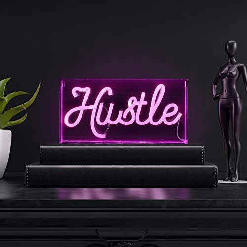 Jonathan Y Hustle LED Neon Sign 12" x 6": $35.99 Jonathan Y Hustle LED Neon Sign 12" x 6": $35.99