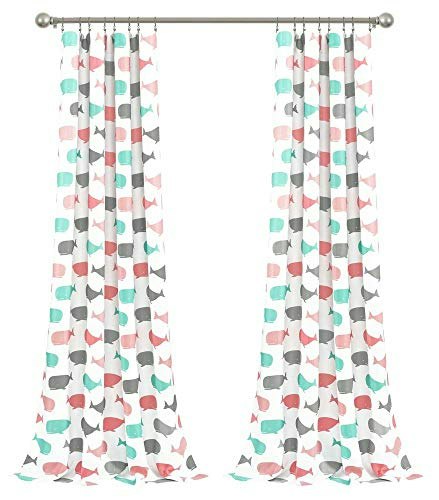 Lush Decor Whale Print Light Filtering Curtains 2-Pack: $9.76 Lush Decor Whale Print Light Filtering Curtains 2-Pack: $9.76
