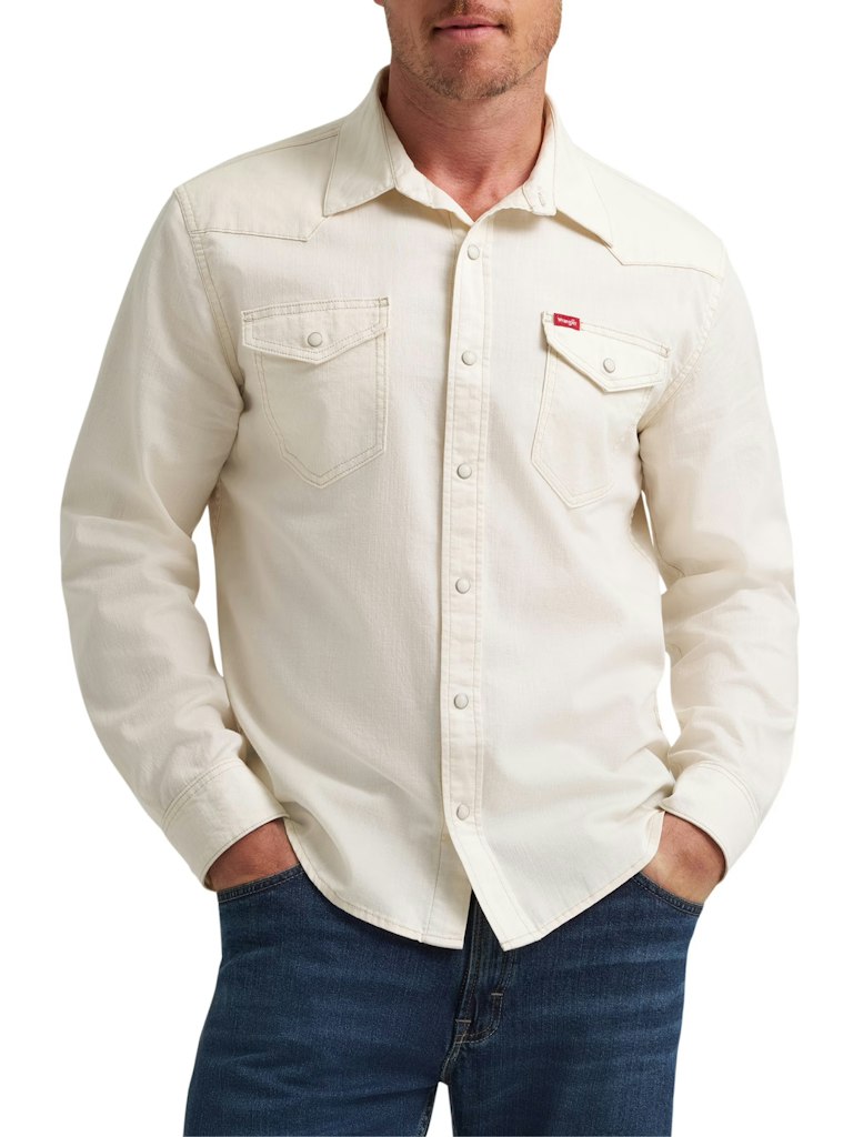 Wrangler Men's Slim Fit Denim Shirt (XXL & 3XL only): $7.97