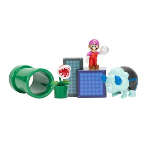 Super Mario Wonder Diorama Playset with Bubble Mario and Bulrush Figures: $15.99
