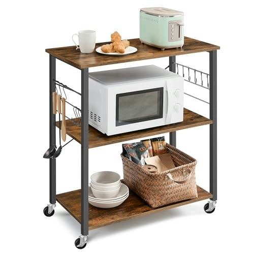 Vasagle Barnet 3-Tier Kitchen Serving Cart: $48.19