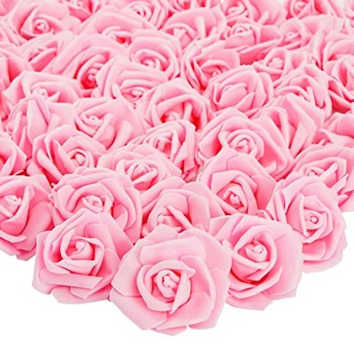 Juvale 3-Inch Artificial Foam Rose Blooms 100-Pack for $20 + free shipping w/ Prime
