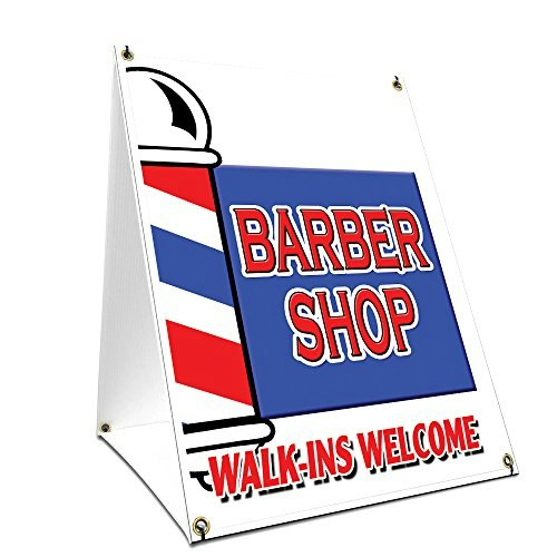Barber Shop A-Frame Sidewalk Sign: $29.04 Barber Shop A-Frame Sidewalk Sign: $29.04