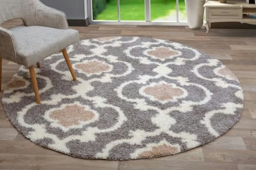 Rugshop 6.5-Foot Moroccan Trellis Shag Round Rug: $86.57 Rugshop 6.5-Foot Moroccan Trellis Shag Round Rug: $86.57
