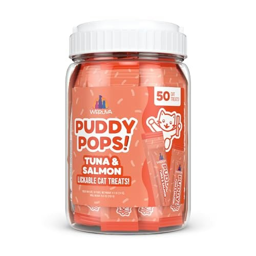Weruva Puddy Pops Tuna and Salmon Lickable Cat Treats 50-Pack: $34.73 Weruva Puddy Pops Tuna and Salmon Lickable Cat Treats 50-Pack: $34.73
