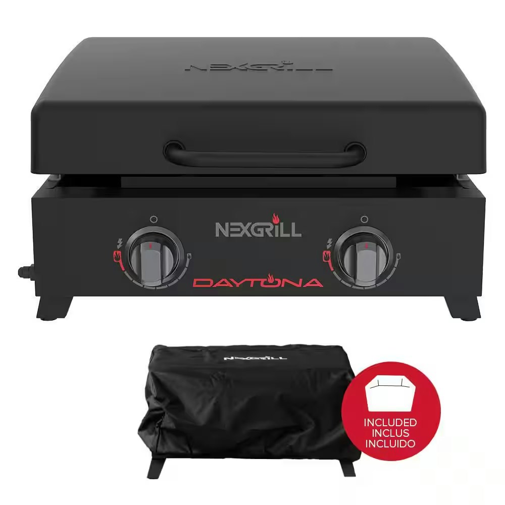 Nexgrill Daytona 2-Burner Flat Top Griddle Portable Propane Gas Grill: $75
