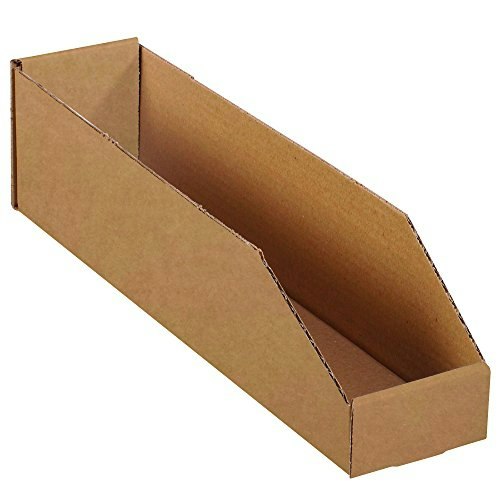 Partners Brand Open Top Bin Boxes 4" x 18" x 4 1/2" 50-Pack: $56.92
