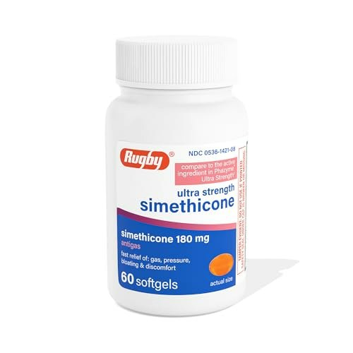 Rugby Ultra Strength 180mg Simethicone Gas Relief Softgels 60-Count: $6.66 Rugby Ultra Strength 180mg Simethicone Gas Relief Softgels 60-Count: $6.66