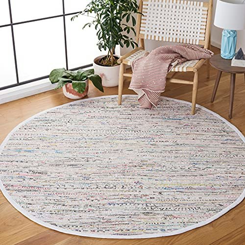 Safavieh 8-Foot Round Rag Stripe Cotton Area Rug: $93 Safavieh 8-Foot Round Rag Stripe Cotton Area Rug: $93