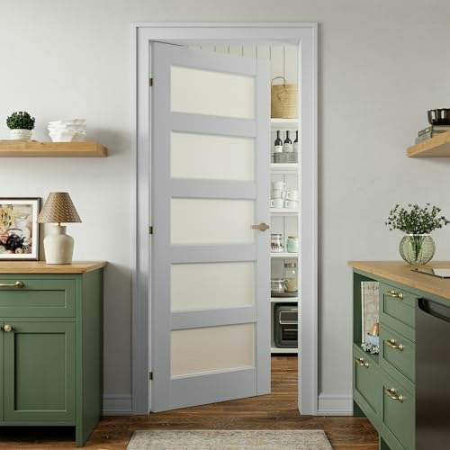 Smartstandard 32" x 80" Frosted Glass Pantry Slab Door: $190.94 Smartstandard 32" x 80" Frosted Glass Pantry Slab Door: $190.94
