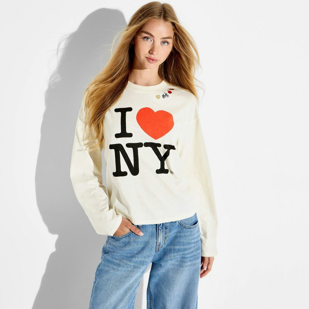 Women's I Love NY Long Sleeve Graphic T-Shirt: $18 Women's I Love NY Long Sleeve Graphic T-Shirt: $18