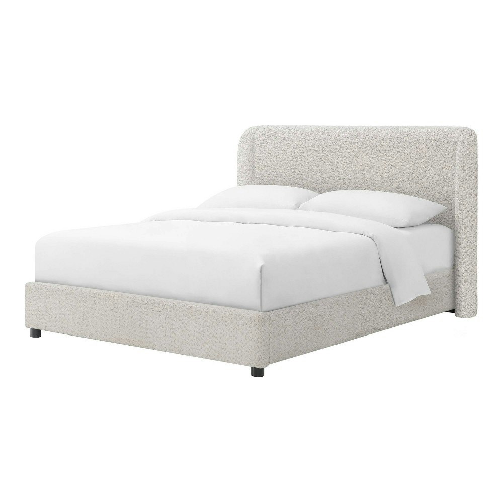Furniture of America Colleen Boucle Upholstered King Platform Bed: $1,937.99