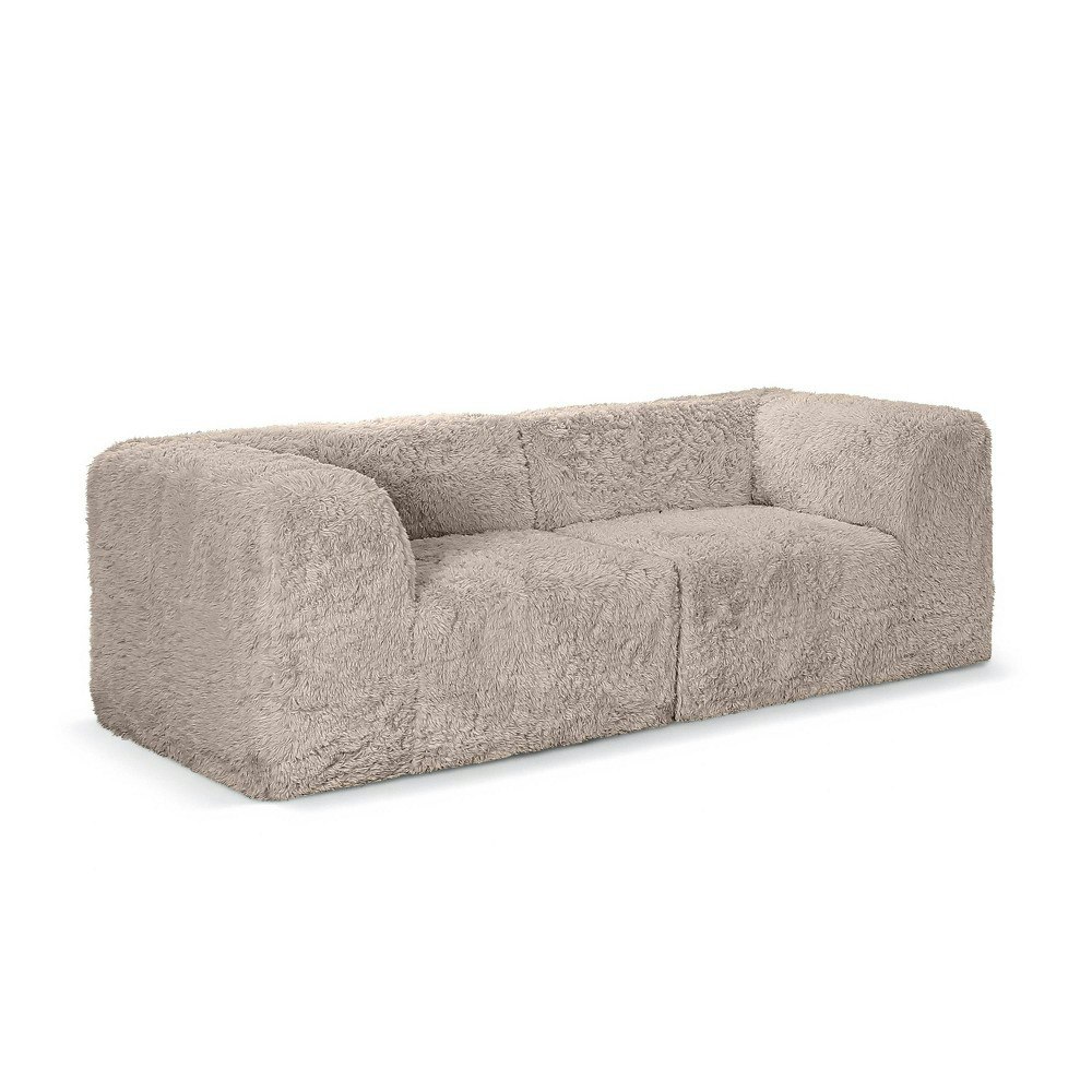 Furniture of America Getty 80-inch Faux Fur Modular Loveseat: $939.99