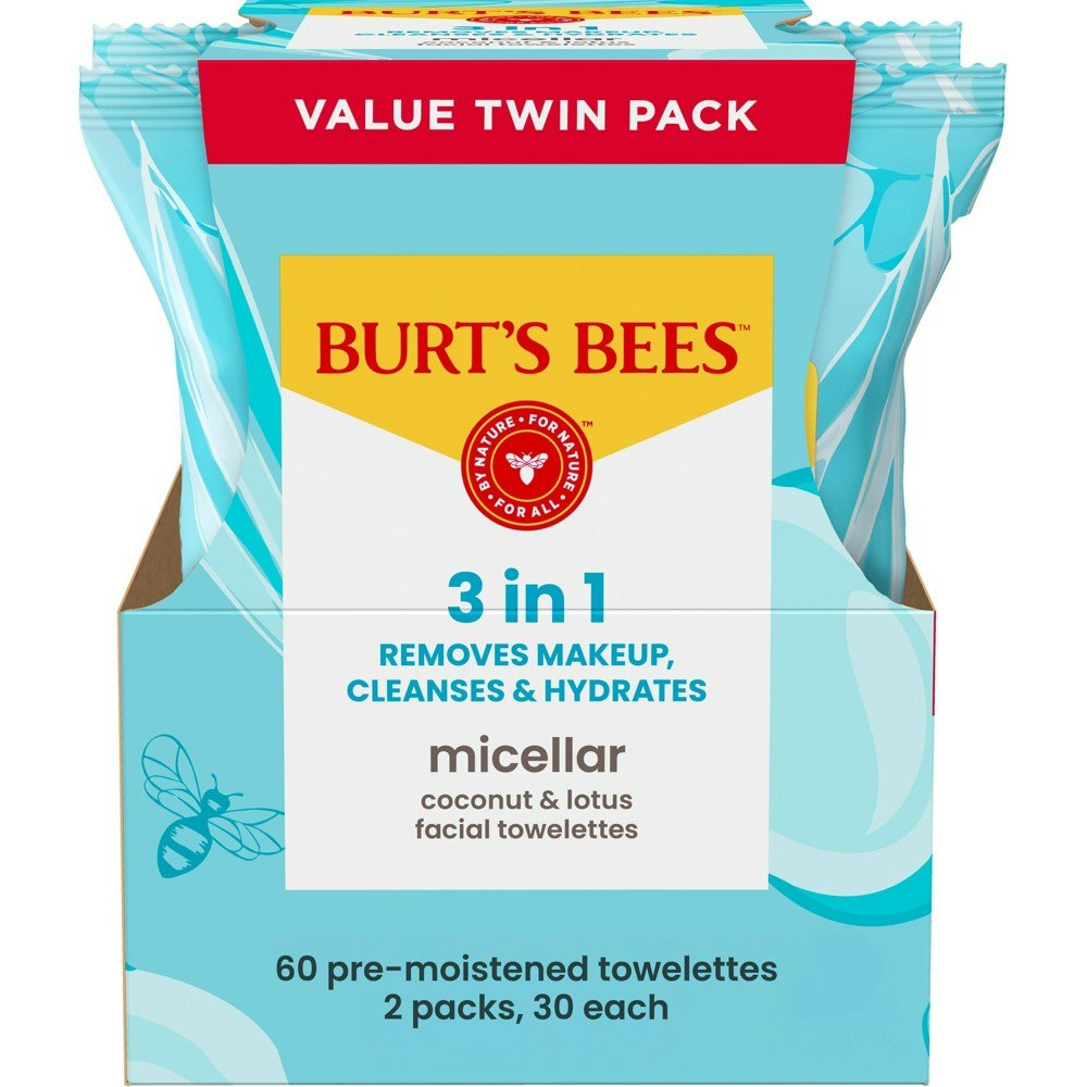 Burt's Bees Coconut Lotus Micellar Towelettes 2-Pack: $11.89