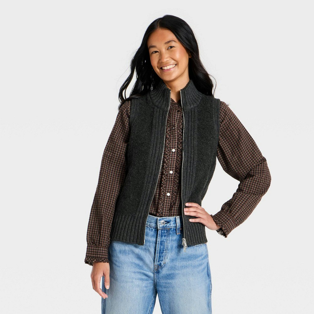 Women's Zip-Up Sweater Vest: $30 Women's Zip-Up Sweater Vest: $30