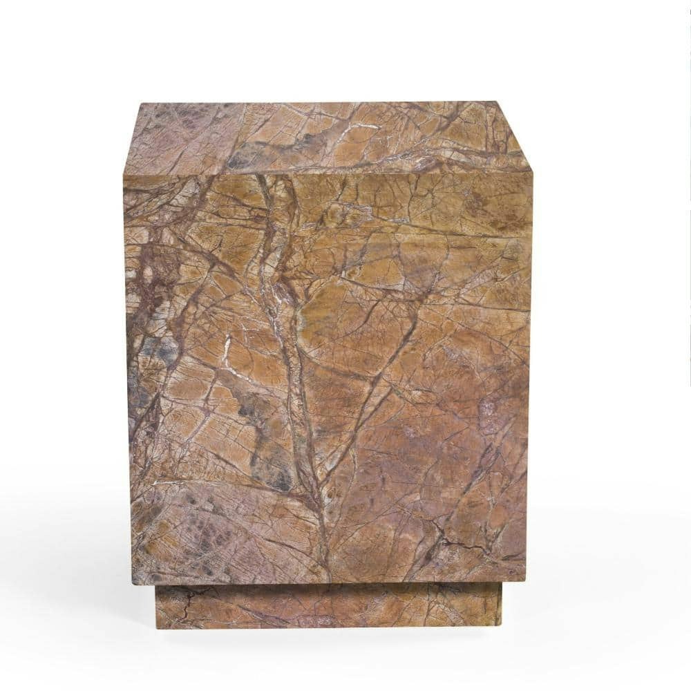 Matteo Solid Rainforest Marble Square Side Table: $999.99 Matteo Solid Rainforest Marble Square Side Table: $999.99