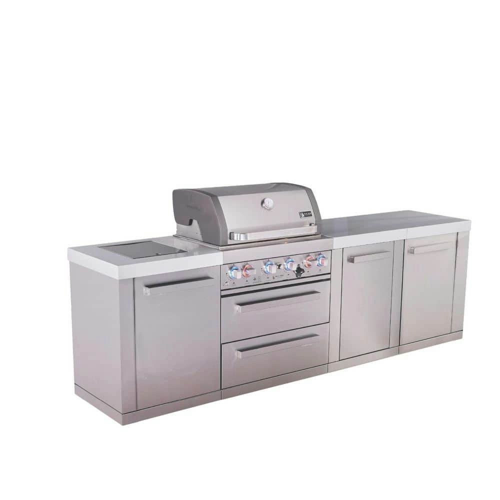 4-Burner 107-inch Propane and Natural Gas Outdoor Kitchen BBQ Grill Island: $5,449 4-Burner 107-inch Propane and Natural Gas Outdoor Kitchen BBQ Grill Island: $5,449