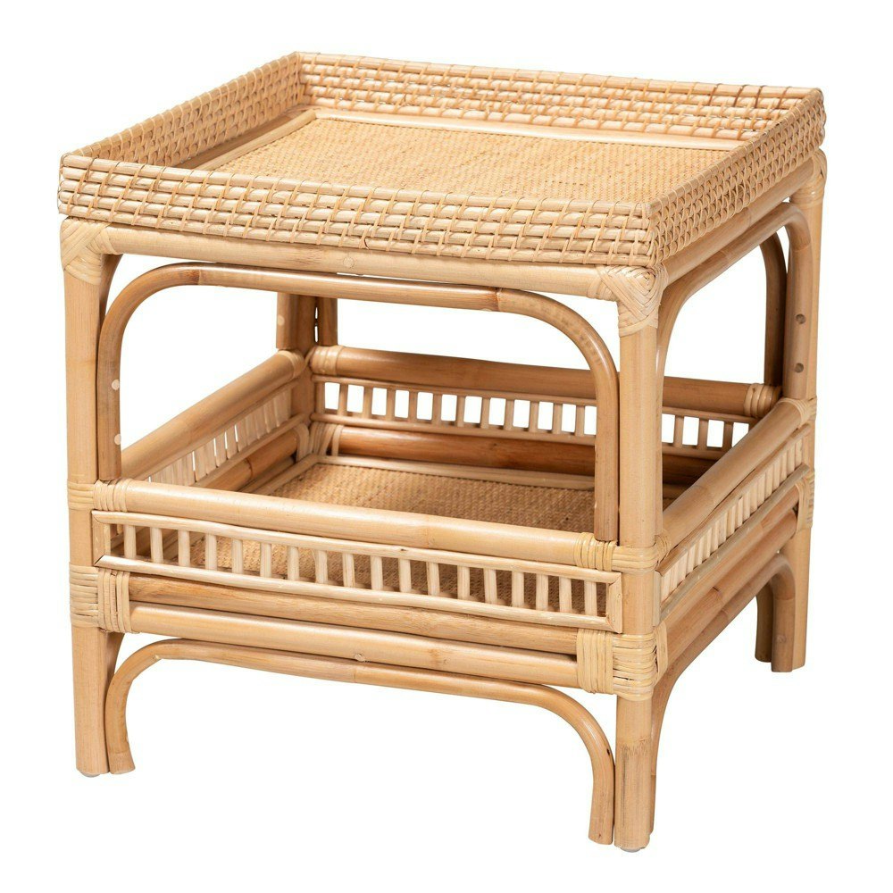 Bali & Pari Lombok Natural Rattan End Table: $178 Bali & Pari Lombok Natural Rattan End Table: $178