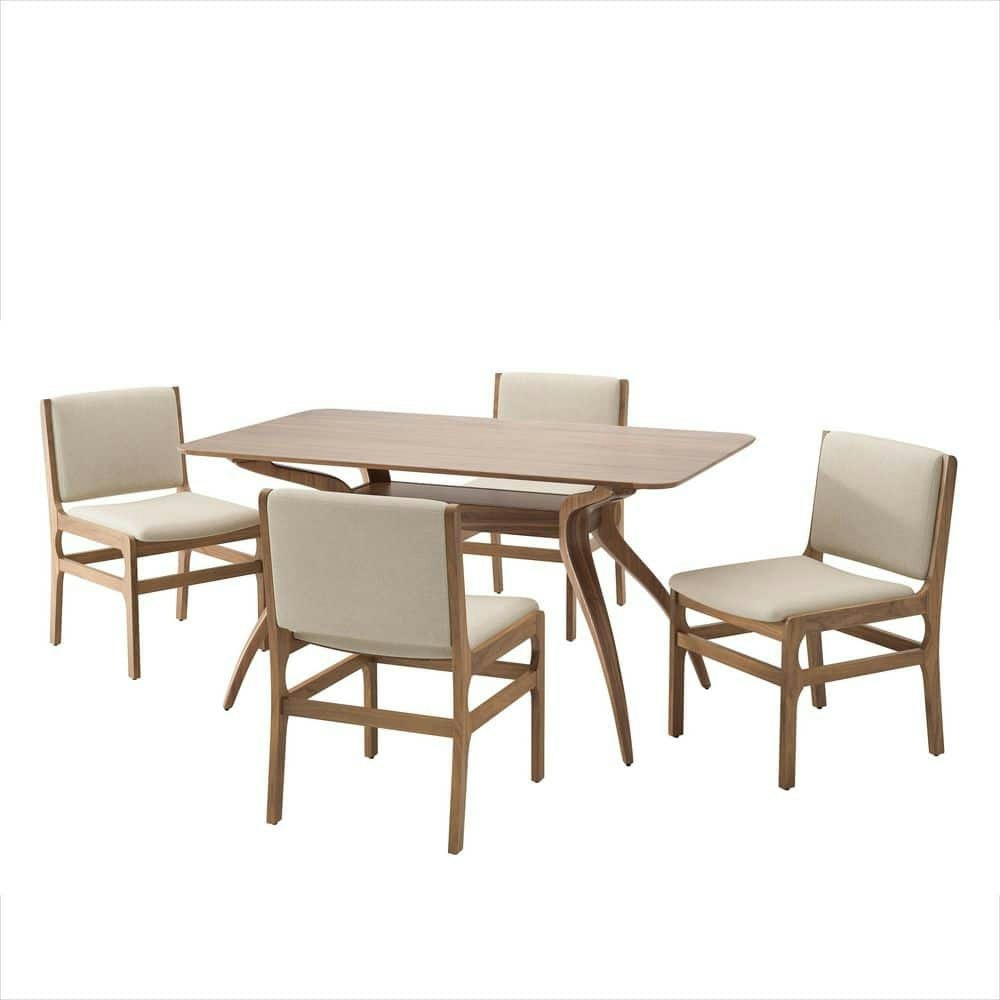 Moseley Mid-Century Modern 5-Piece Dining Set: $1,131.86 Moseley Mid-Century Modern 5-Piece Dining Set: $1,131.86