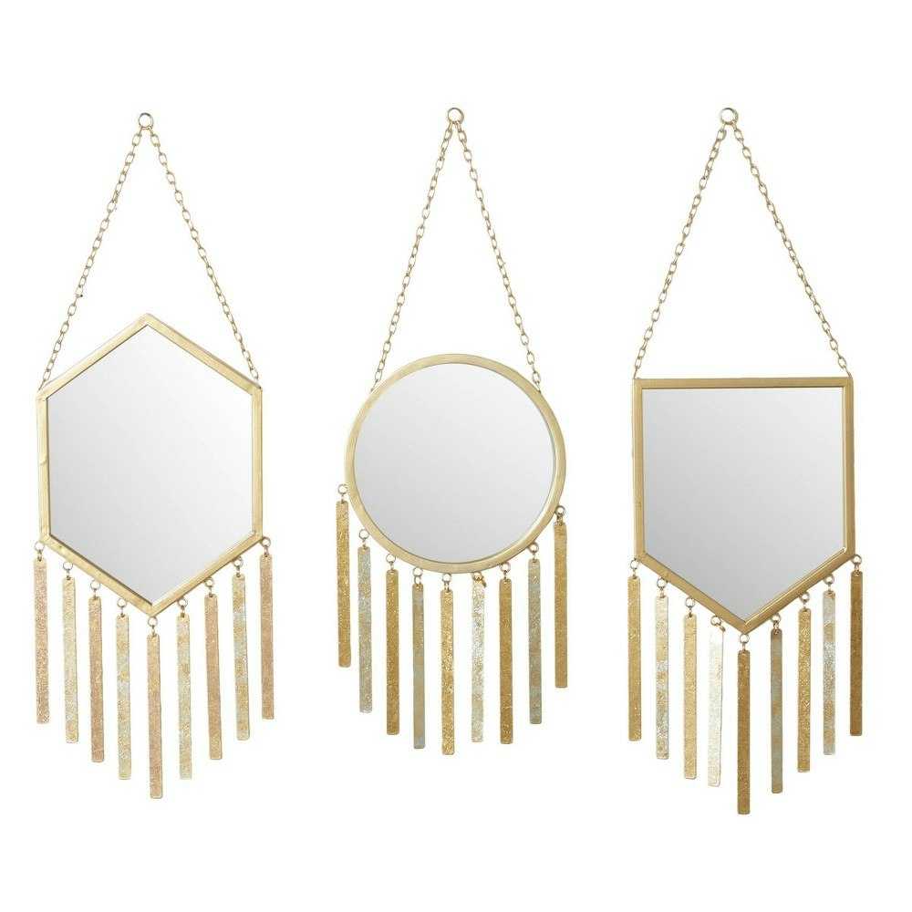 Olivia & May Farmhouse Metal Wall Mirror 3-Pack: $25.99 Olivia & May Farmhouse Metal Wall Mirror 3-Pack: $25.99