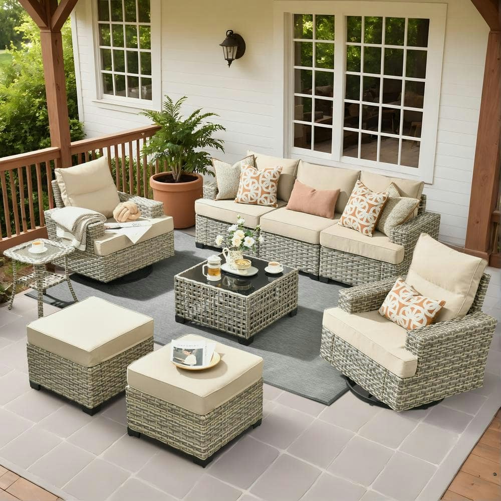Kelleys 9-Piece Wicker Patio Furniture Set: $1,019 Kelleys 9-Piece Wicker Patio Furniture Set: $1,019