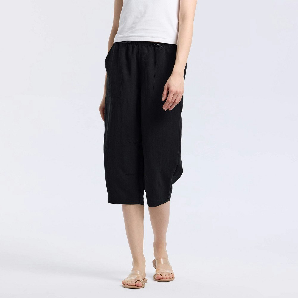 A New Day Women's Low-Rise Drawcord Barrel Leg Capri Pants: $42