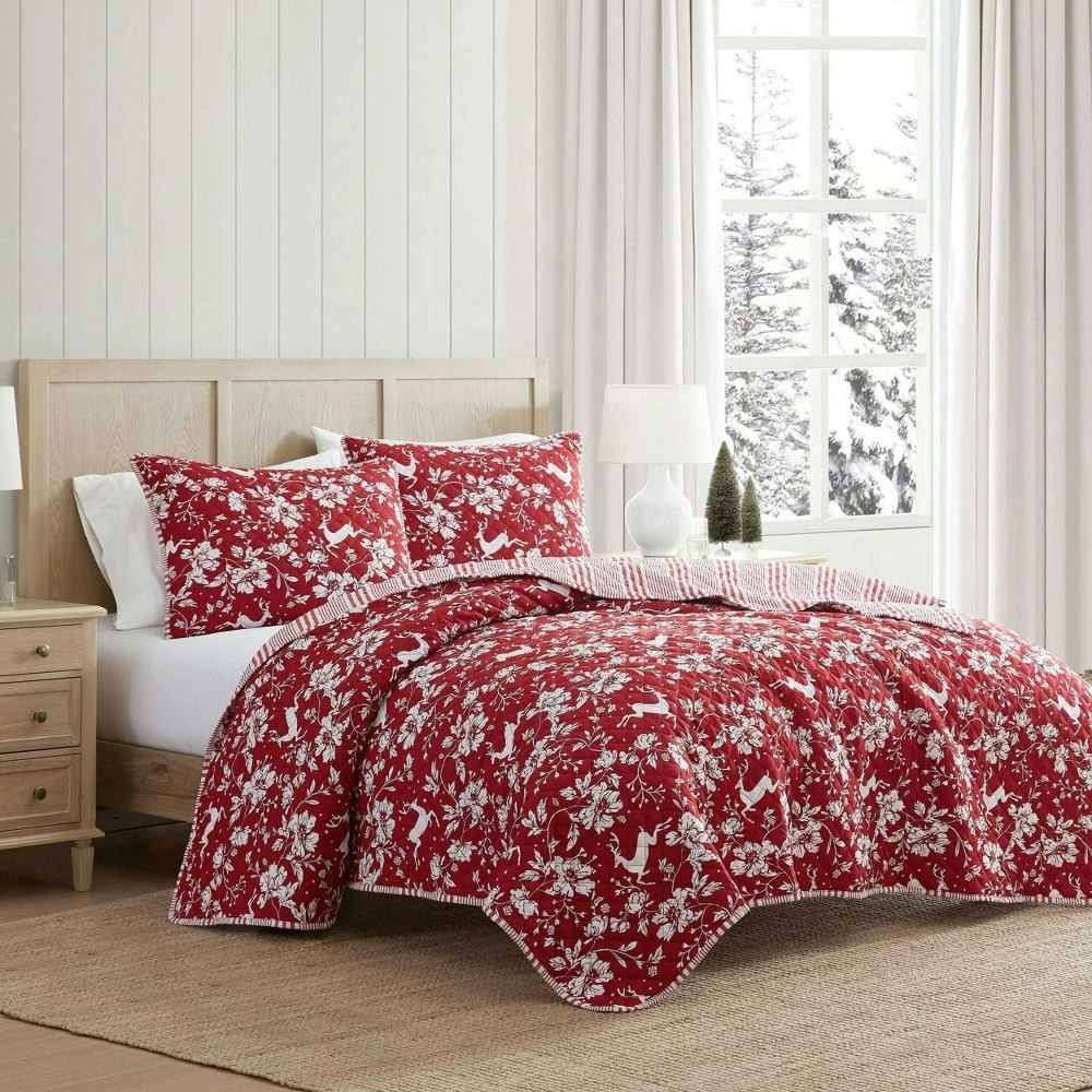 Martha Stewart 3-Piece King Dancing Deer Quilt Set: $99.99 Martha Stewart 3-Piece King Dancing Deer Quilt Set: $99.99