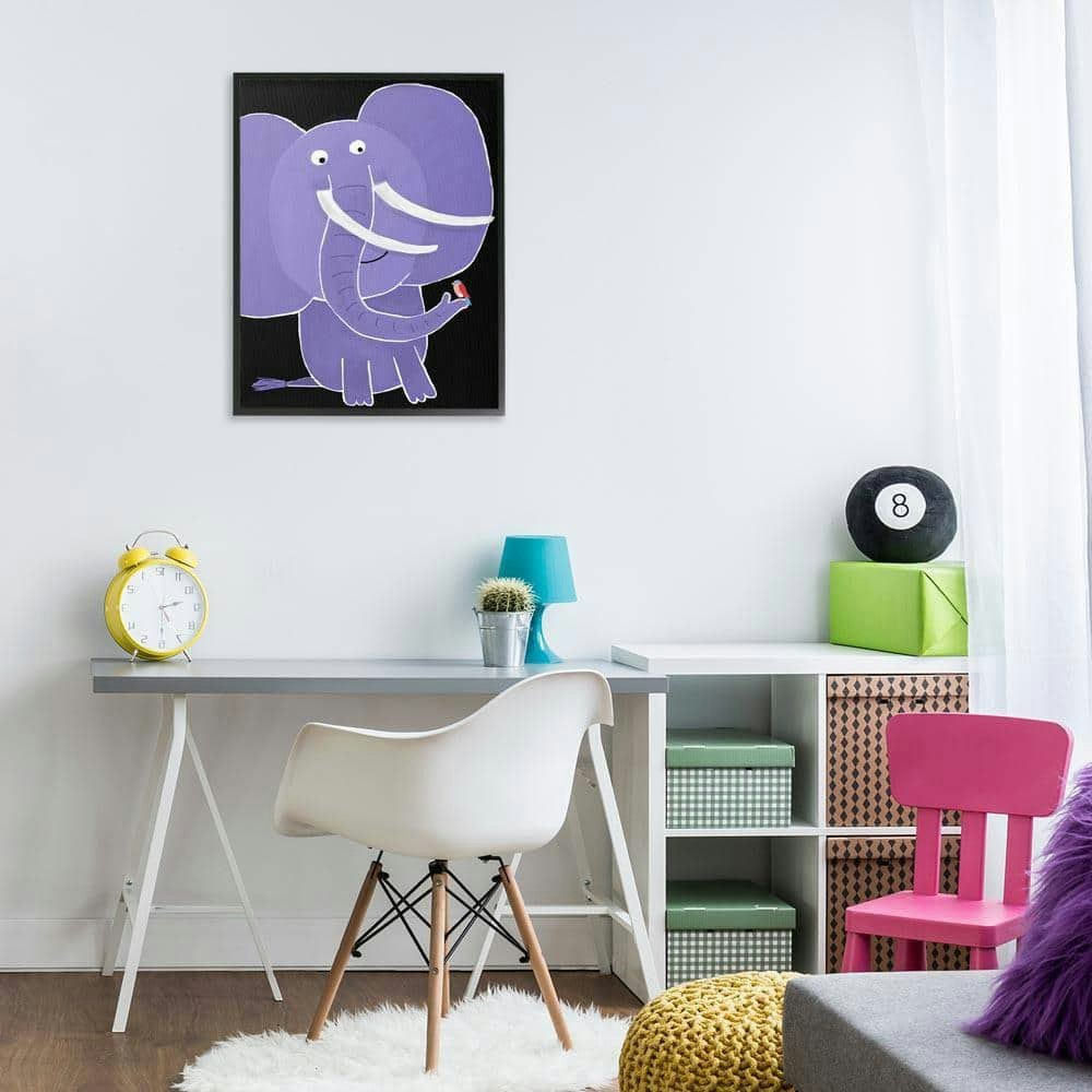 Carla Daly Elephant and Bird on Black 30" x 24" Framed Art Print: $77.82 Carla Daly Elephant and Bird on Black 30" x 24" Framed Art Print: $77.82