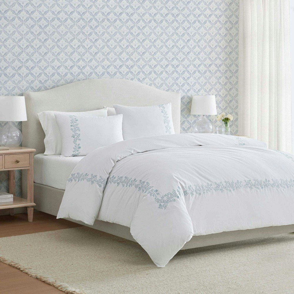 Martha Stewart Garden Path Embroidered King Duvet Set: $149.99 Martha Stewart Garden Path Embroidered King Duvet Set: $149.99