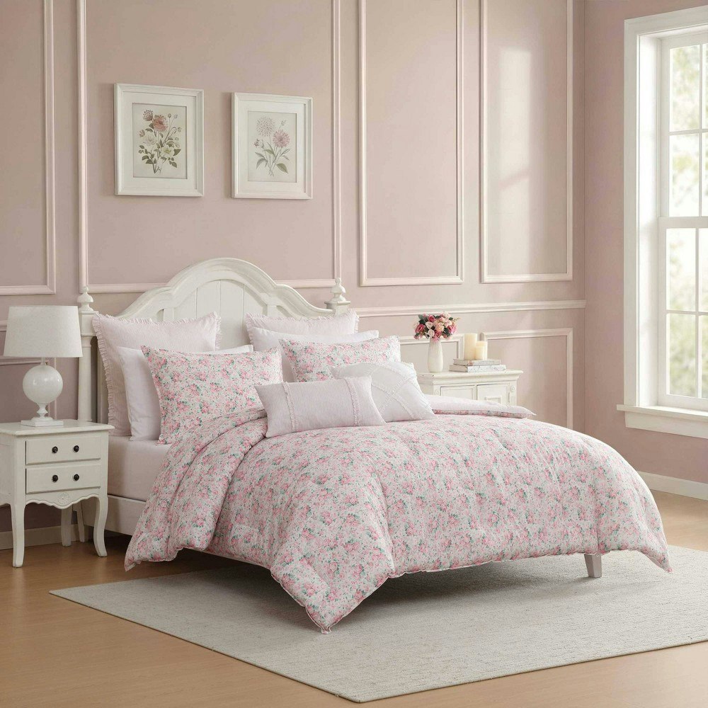Laura Ashley Pamelas Posies Full/Queen Comforter Set: $179.99 Laura Ashley Pamelas Posies Full/Queen Comforter Set: $179.99