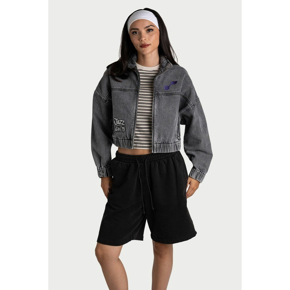 Utah Jazz Denim Cropped Jacket: $79.99 Utah Jazz Denim Cropped Jacket: $79.99