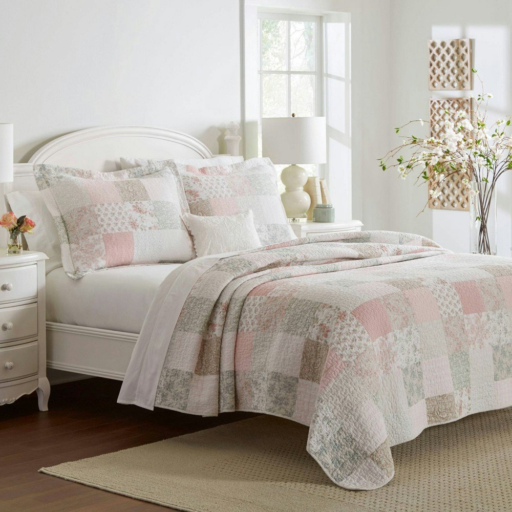 Laura Ashley Twin Celina Patchwork Quilt Set: $79.99 Laura Ashley Twin Celina Patchwork Quilt Set: $79.99