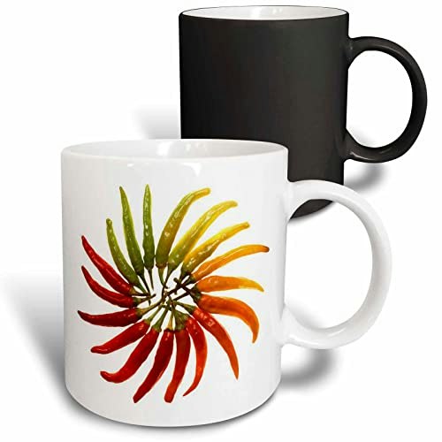 3dRose Red Hot Chili Peppers 11-ounce Magic Transforming Mug: $12.03