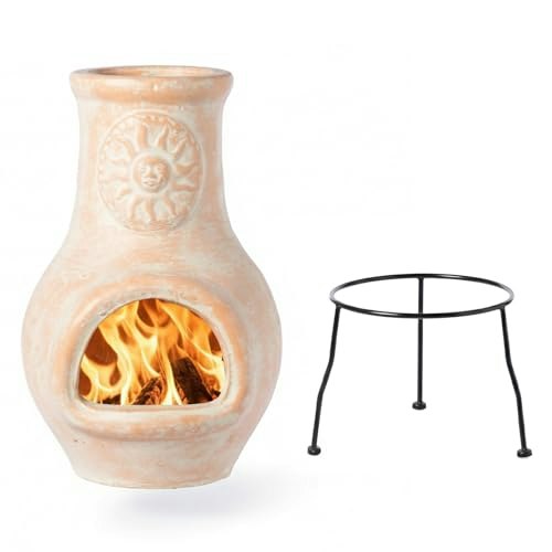 Beige Clay Chiminea Outdoor Fireplace: $164.52 Beige Clay Chiminea Outdoor Fireplace: $164.52