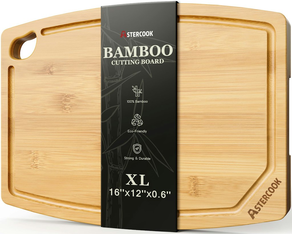 Astercook Large Bamboo Cutting Board: $15