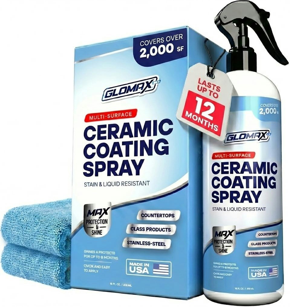 Glomax Home Ceramic Coating Spray Kit: $8.98