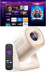 Bigasuo Roku TV Smart Projector for $90 + free shipping