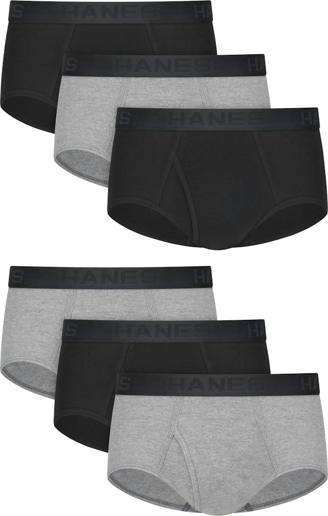 Hanes Men's Moisture-Wicking Tagless Briefs 6-Pack: $19