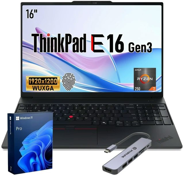Lenovo ThinkPad E16 Ryzen 7 250 16" Laptop: $1,069
