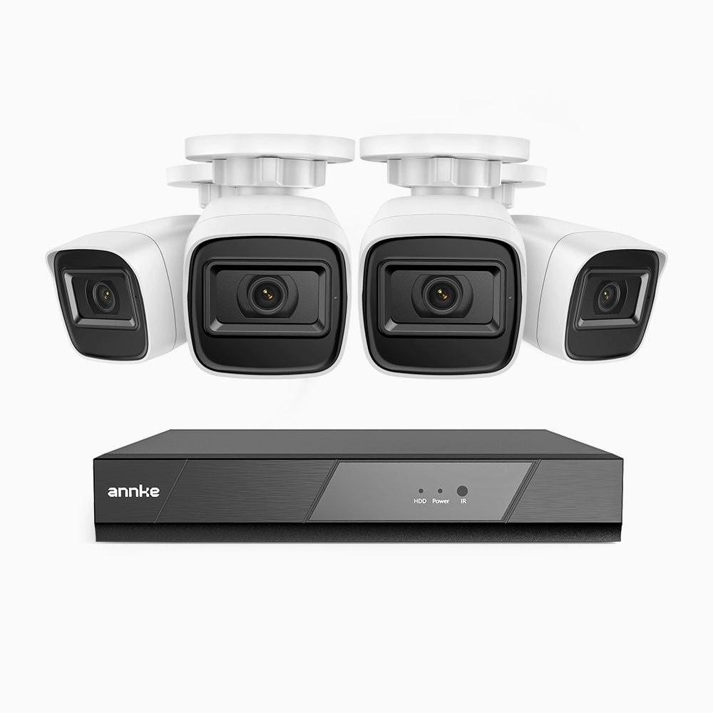 Annke 1080p 4-Channel 4-Camera 500GB Outdoor Wired Security CCTV System: $99.99
