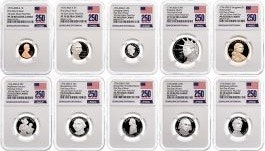 Set of 10 1776-2026-S Silver Proof 250th Anniversary Label Coins: $995