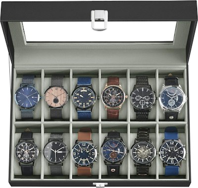 Songmics 12-Slot Watch Box for $20 + free shipping w/ Prime