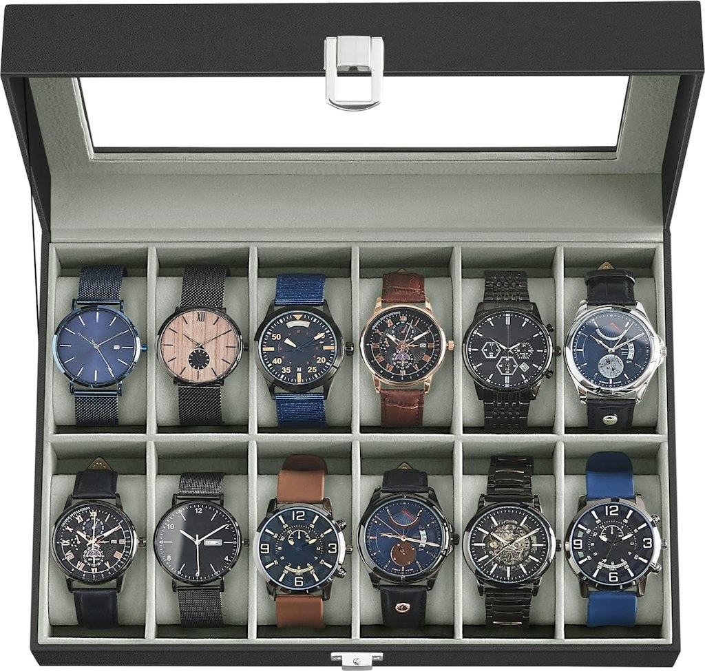 Songmics 12-Slot Watch Box: $20 Songmics 12-Slot Watch Box: $20