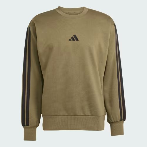 adidas Essentials 3-Stripes Fleece Sweatshirt: $20