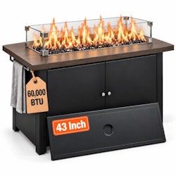 KamerOut 43" 60,000 BTU Propane Fire Pit Table for $250 + free shipping