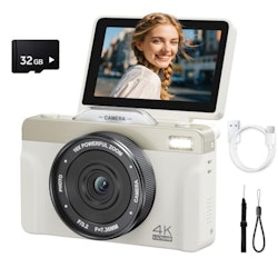 Ikucam 4K 64MP Digital Point and Shoot Vlogging Camera for $54 + free shipping